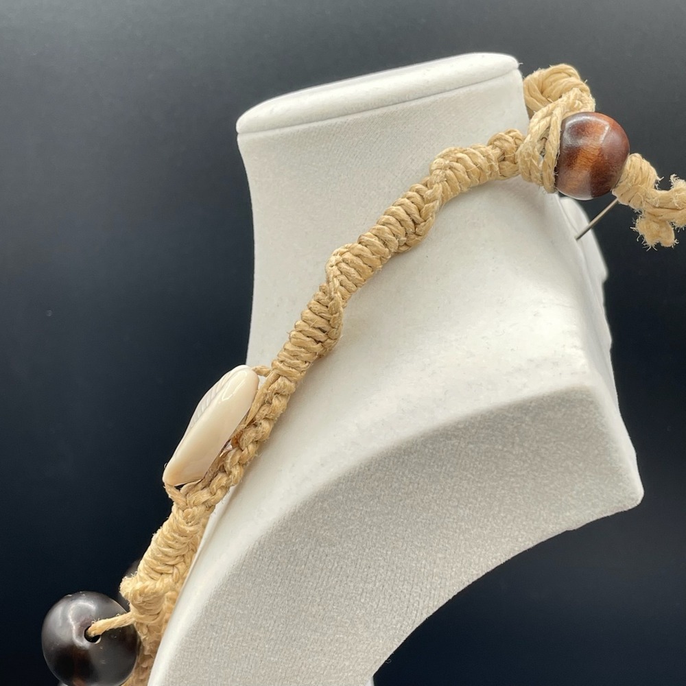Vintage Handmade Womens Black Mother Of Pearl‎ & Shell Fashion Pendant Necklace - Picture 12 of 14